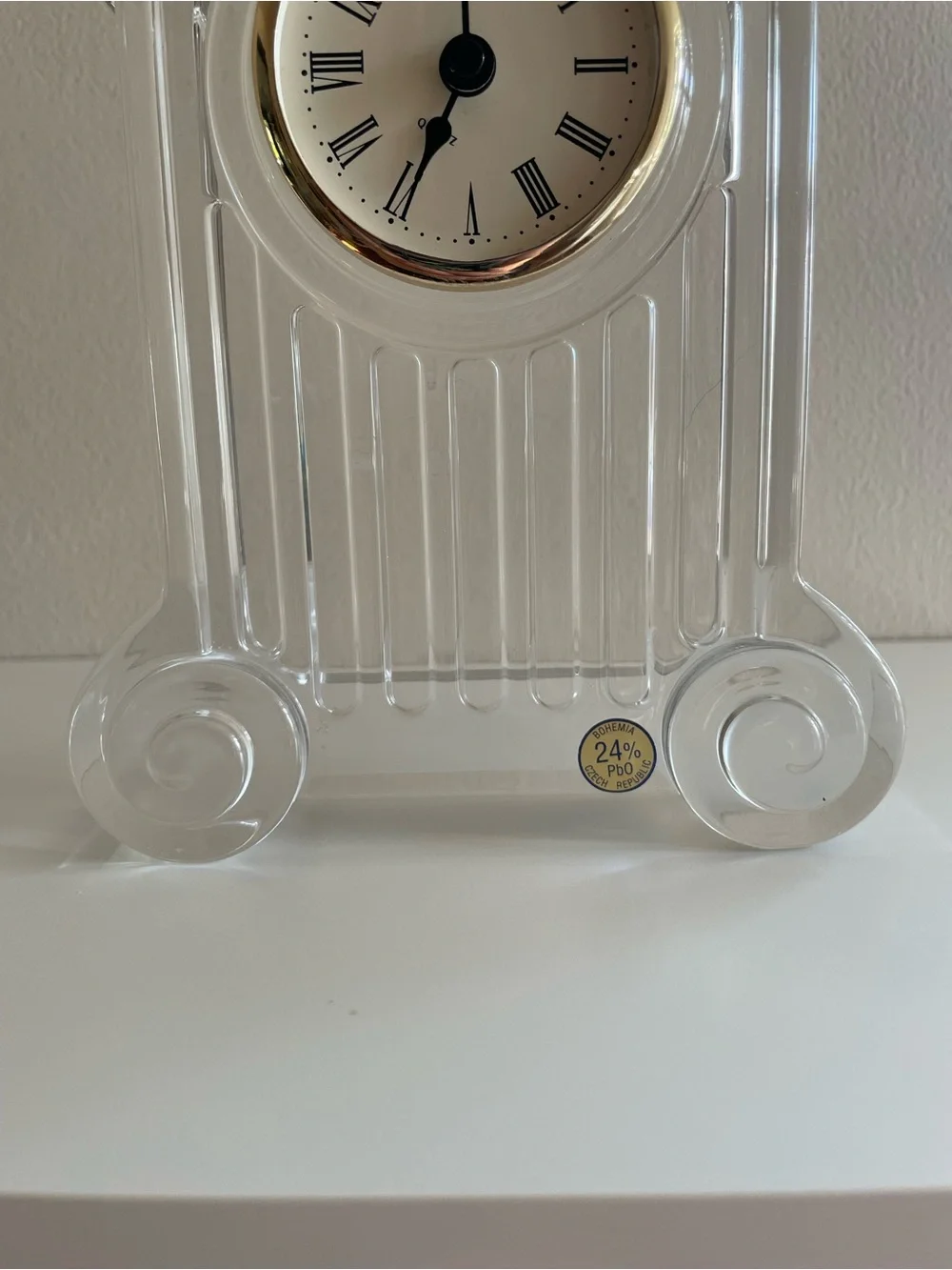 Vintage glass mantel